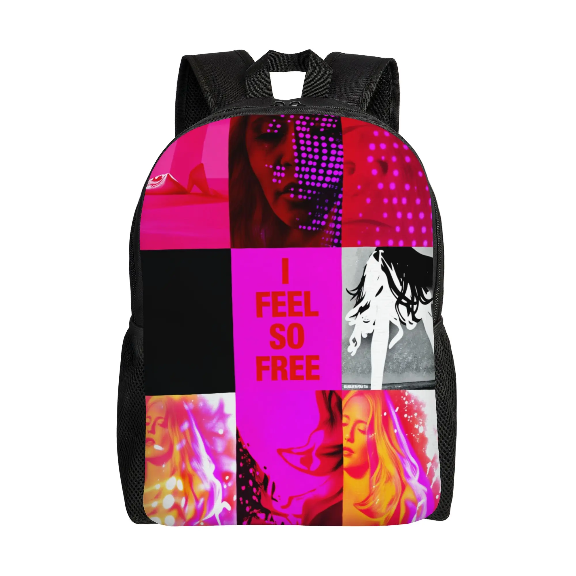 I Feel So Free Backpack M-MadonnaS Workout Backpacks Women Men Aesthetic High School Bags Design Large Rucksack