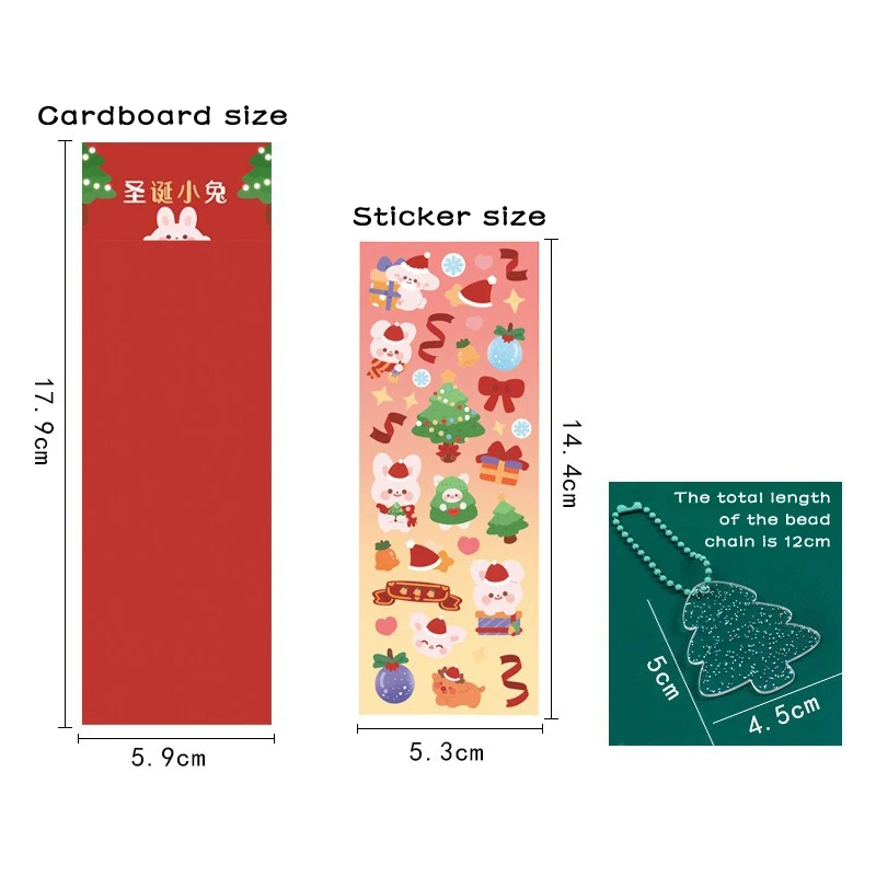 Weihnachten Aufkleber Anhänger Handwerk Kreative Weihnachten Aufkleber Transparent Elch Lebkuchenmann DIY Schlüsselanhänger Anhänger Geschenke