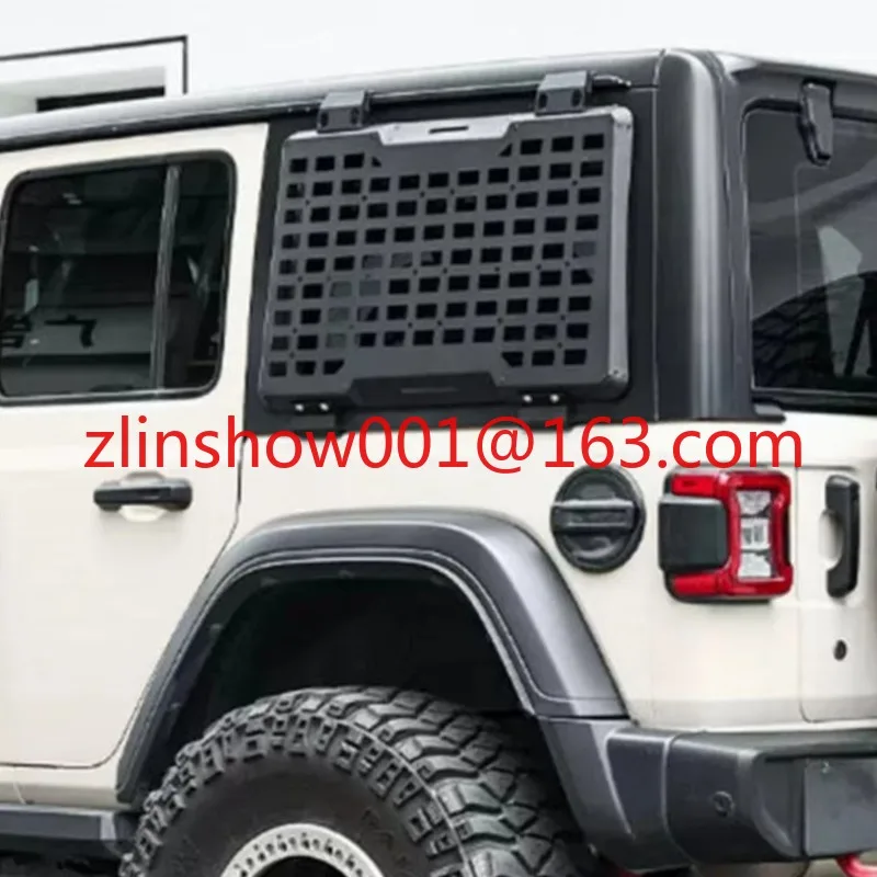 

Rear Side Window Molle Panel Modular Storage Rack System Hanging Bag Side Window Expansion Racks for Jeep Wrangler JL