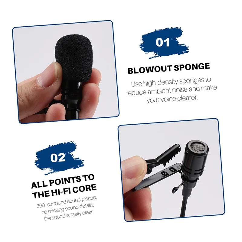 6.5Mm Microphone Mic For Erhu Saxophone Violin Musical Instrument Eco-Friendly Lavalier Lapel Micro