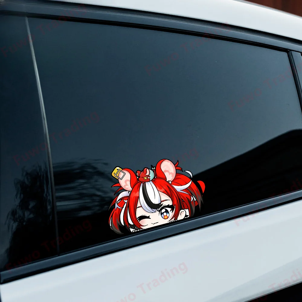 Hololive Hakos Baelz Peeker Car Stickers, Trunk Caravan Car Accessrespiration, Decal Graffiti, Waterproof, Hot Selling