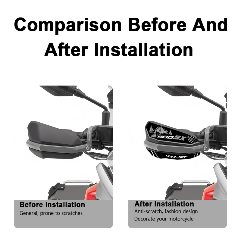 POSFIRA دراجة نارية Handguard ملصقات شارات الفينيل ل QJMotor SRT900SX QJ موتور SRT 900 SX 900SX 2025 ملحقات قفازات اليد