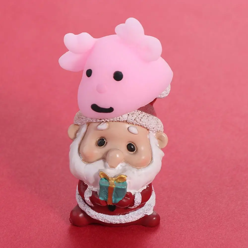 Criativo macio natal brinquedos fidget estiramento espremendo lento rebote mão espremer brinquedo kawaii dos desenhos animados jogo de natal crianças
