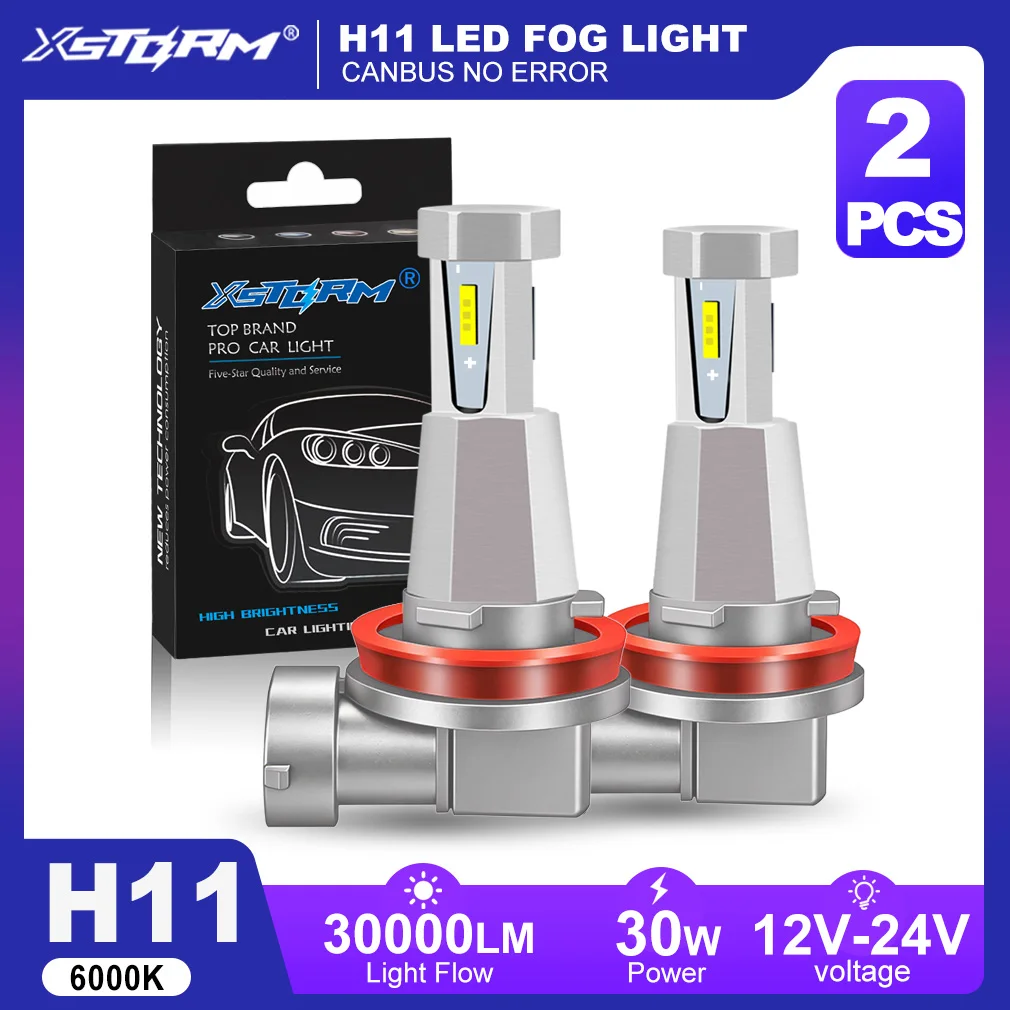 

XSTORM H11 LED Light for Car H7 9005 9006 HB3 HB4 LED Fog Headlight Canbus Auto Turbo Light Bulbs White Beam 6000K 12v 24v