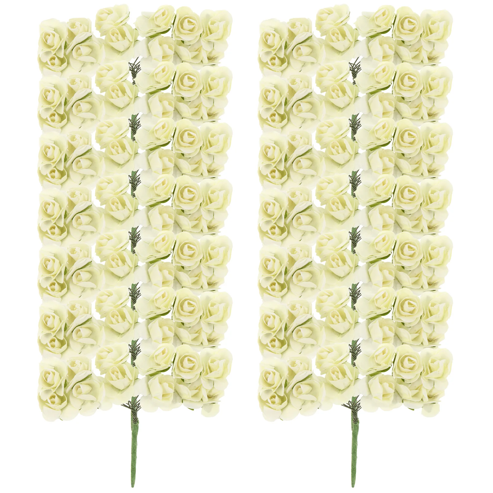 

144 Pcs Wedding Paper Flowers Arrangement Fake Arrangements Loose for Decorations Rose Miniature Artificial Flowern