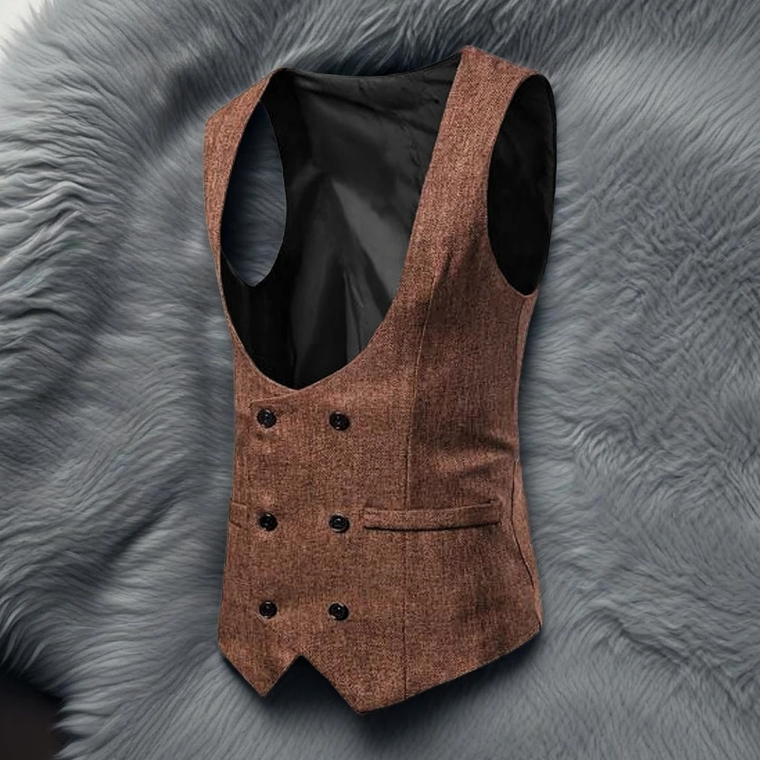 

Новая мода с v-образным вырезом мужской костюм жилеты с узором «елочка» двубортный жилет смокинг жениха для свадьбы цельный жилет жениха