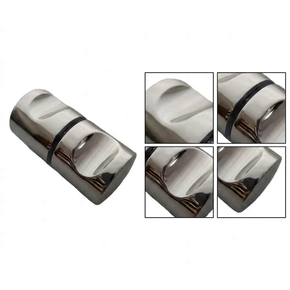 Ergonomic Glass Door Handle Silver Aluminum Alloy for Shower Doors Sturdy Rust Resistant Contemporary Design 6.7cm Long