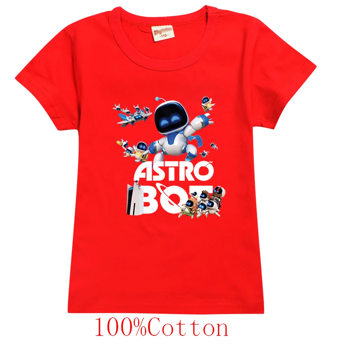 Game ASTRO BOT T-Shirt Kids Cartoon T Shirts for Boys ASTROBOT Graphic Tees Toddler Girls Short Sleeve Tshirt Children Clothing