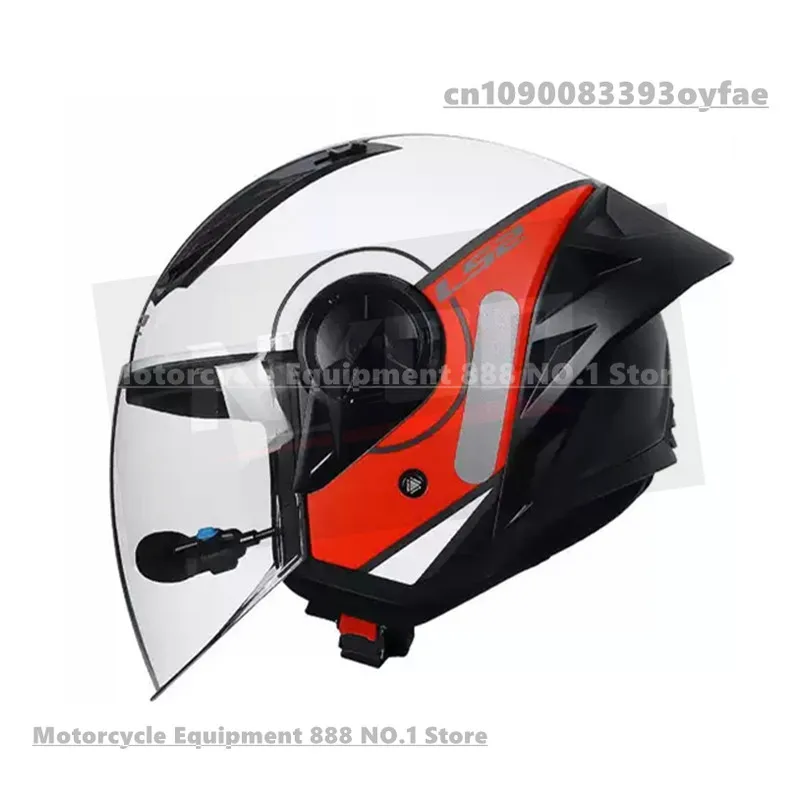 Original LS2 OF616 Helmet Lens,transparent Helmet Lens,electroplated Color Electronic Red Visors,helmet Accessories