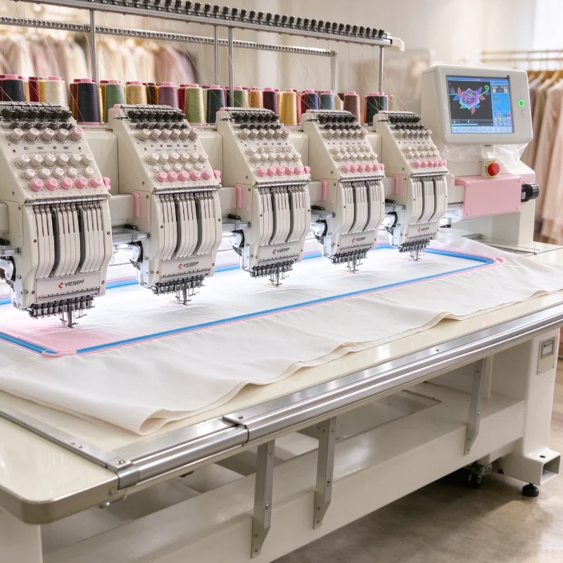 Customized Stable Embroidery Machine Computerized 15 Needle Cap T Shirt Embroidery Gear for Long Time Operation Work