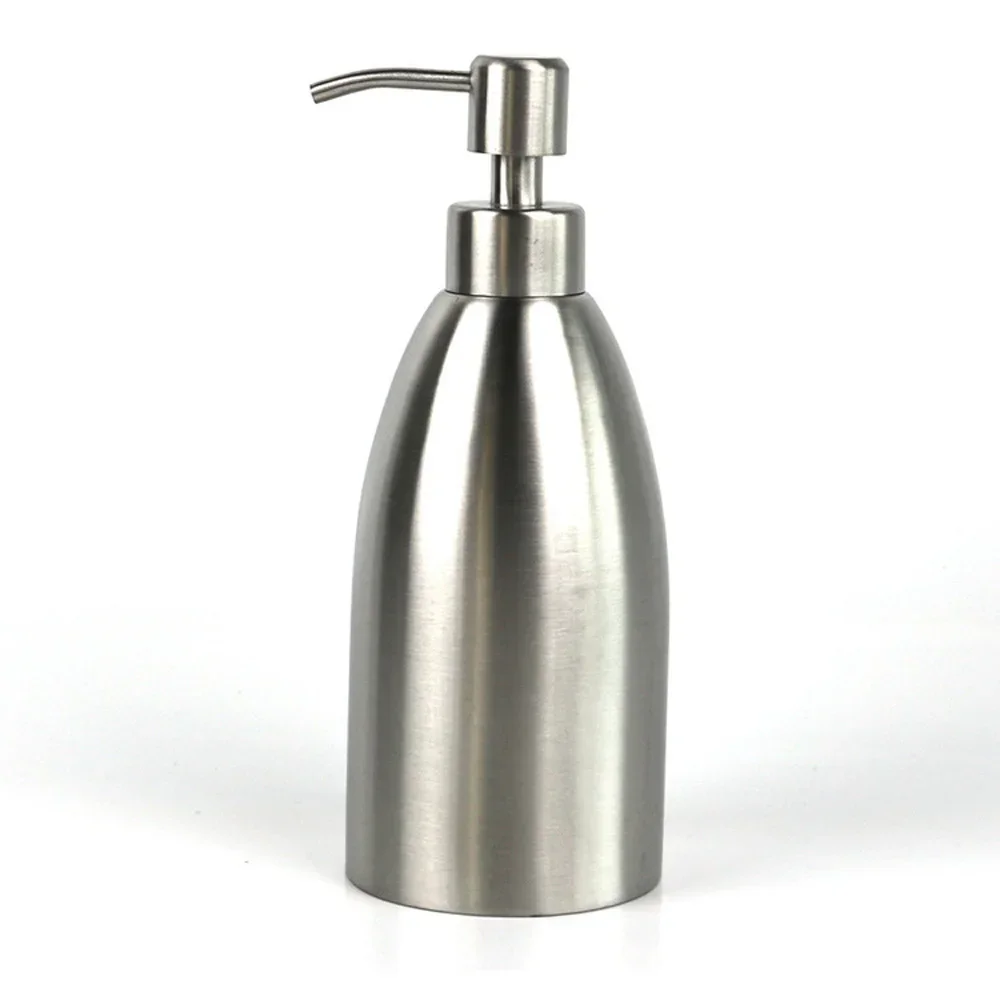 500ml Stainless Steel Polished Soap Dispenser Press Type Liquid Lotion Bottle Shampoo Container Bathroom Hardware