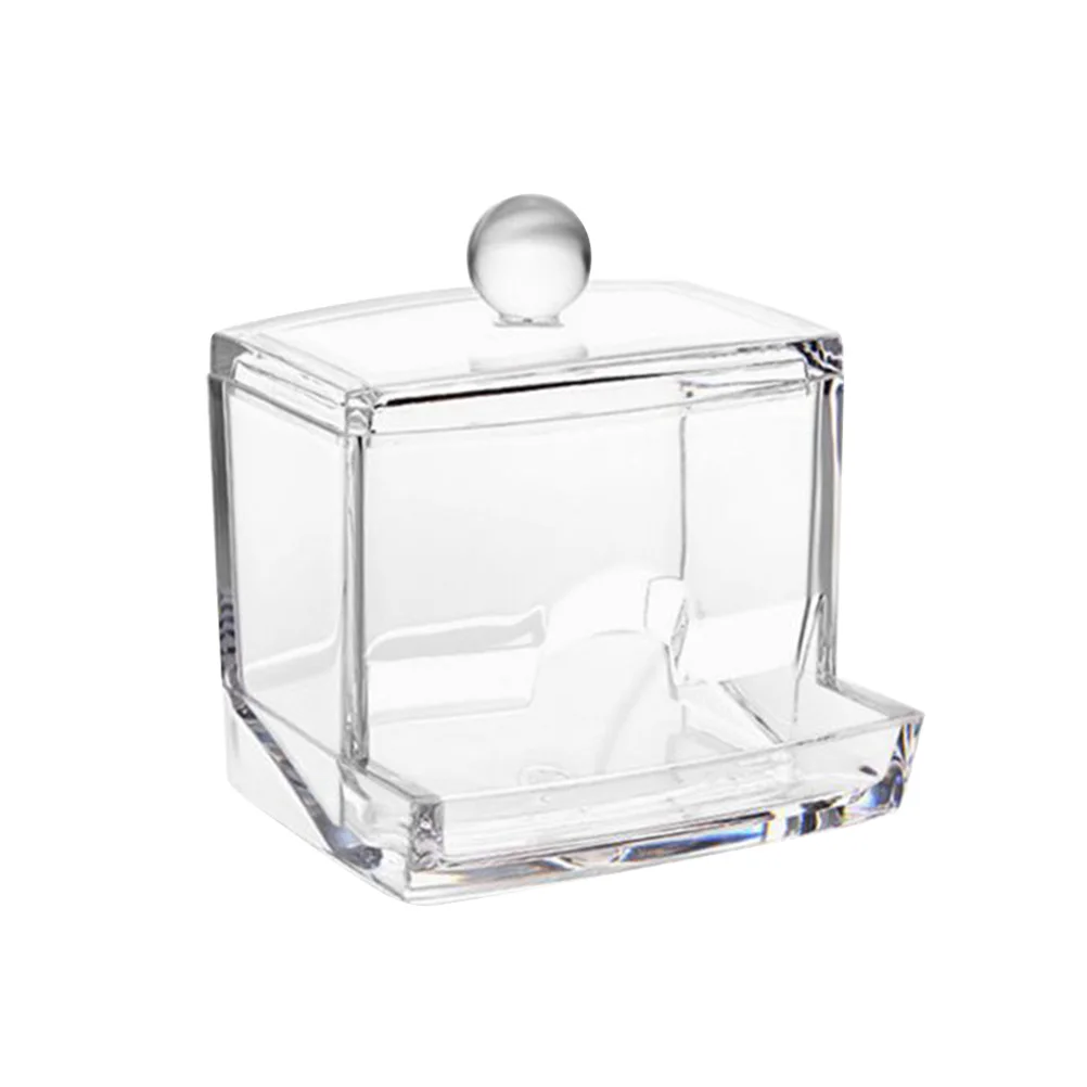 

Acrylic Cotton Swabs Box Transparent Crystal Creative Cotton Pads Desktop Storage Container