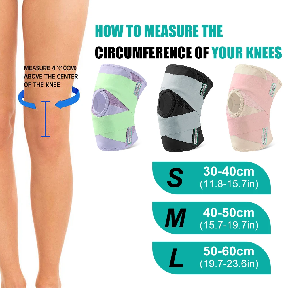 Knee Brace for Men & Women, Knee Support with Side Stabilizers, Sports Knee Protector for Running, Gym, Weightlifting,Basketball
