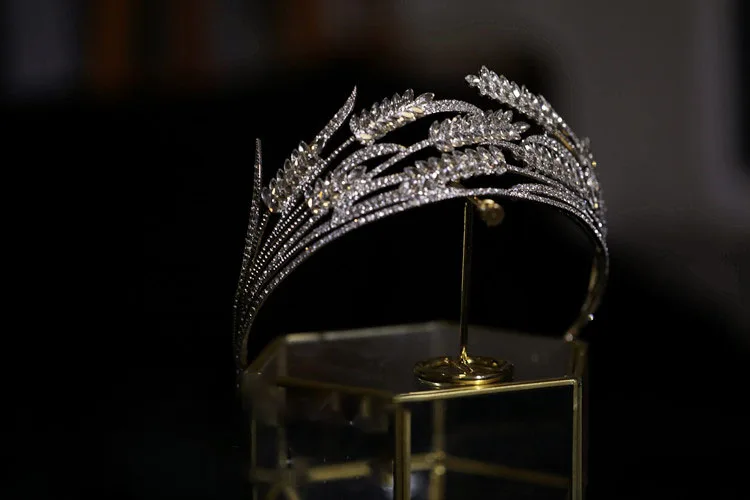 CC Trendy Crown Wedding Hair Accessory Women Hairwear Bridal Headdress Engagement Jewelry Wheat Tiara Diadems Pageant Gift HS34