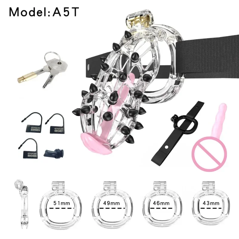 CB Barbed Chastity Cage Cobra Cock Rings with Soft Catheter  Anti-shedding Belt Penis Lock Bondage Sexy Toys for Man Gay 성인용품정조대