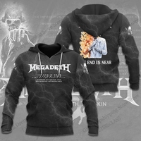 Vintage Megadeth Rock Band 3D Printed Hoodie, Unisex Fashion Hoodies, Youth Sweatshirts, Men's and Women's Pullover Sweaters
