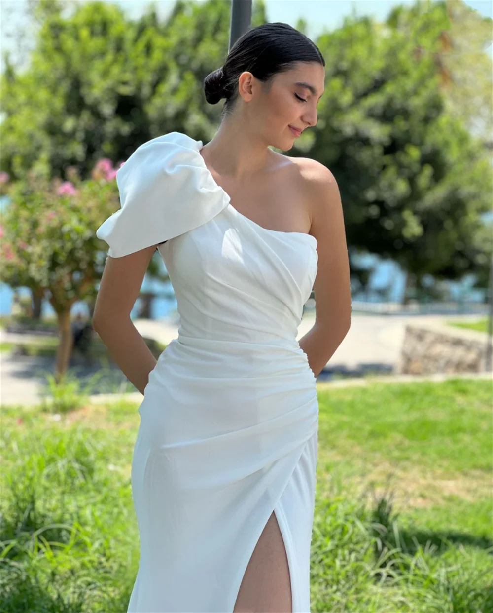 Annie-Robe de mariée blanche sexy pour femmes, robes de Rhélégantes, robes de sirène, nickel é, occasion sur mesure, éducatif