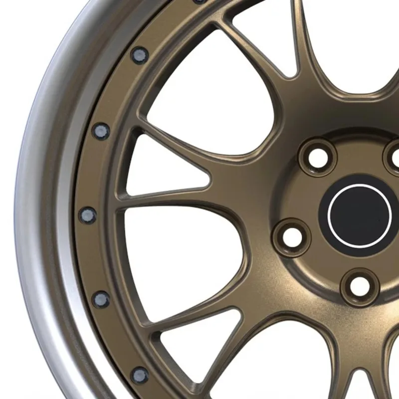 Two-piece forged aluminum alloy car hub Newly forged 17-26 Pulgadas 5 * 112 5 * 114.3 5 * 1205 * 130 35mm ET 100mm PCD