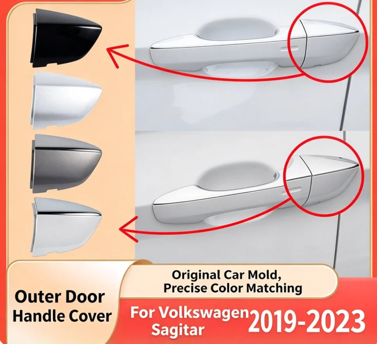 For Volkswagen Sagitar 2019 2023 Front Left Driver Side Exterior Door Handle Keyhole Lock Cover Cap 17A837879Auto Ext