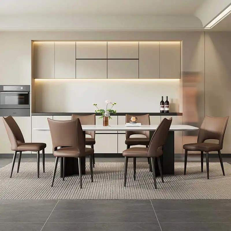 #Accept Customization Fabric Luxury Modern Dining Chairs with High Back Metal Frame  for Home Kitchen Furniture