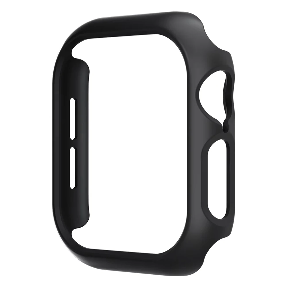 Beschermhoes voor Apple Watch, geschikt voor modellen 12, 10, 11, 46 mm, 44 mm, 40 mm, 42 mm, 38 mm. Accessoires, PC-beschermer, bumper, voor iWatch Series 8, 7, SE, 3, 9, 45 mm, 41 mm.
