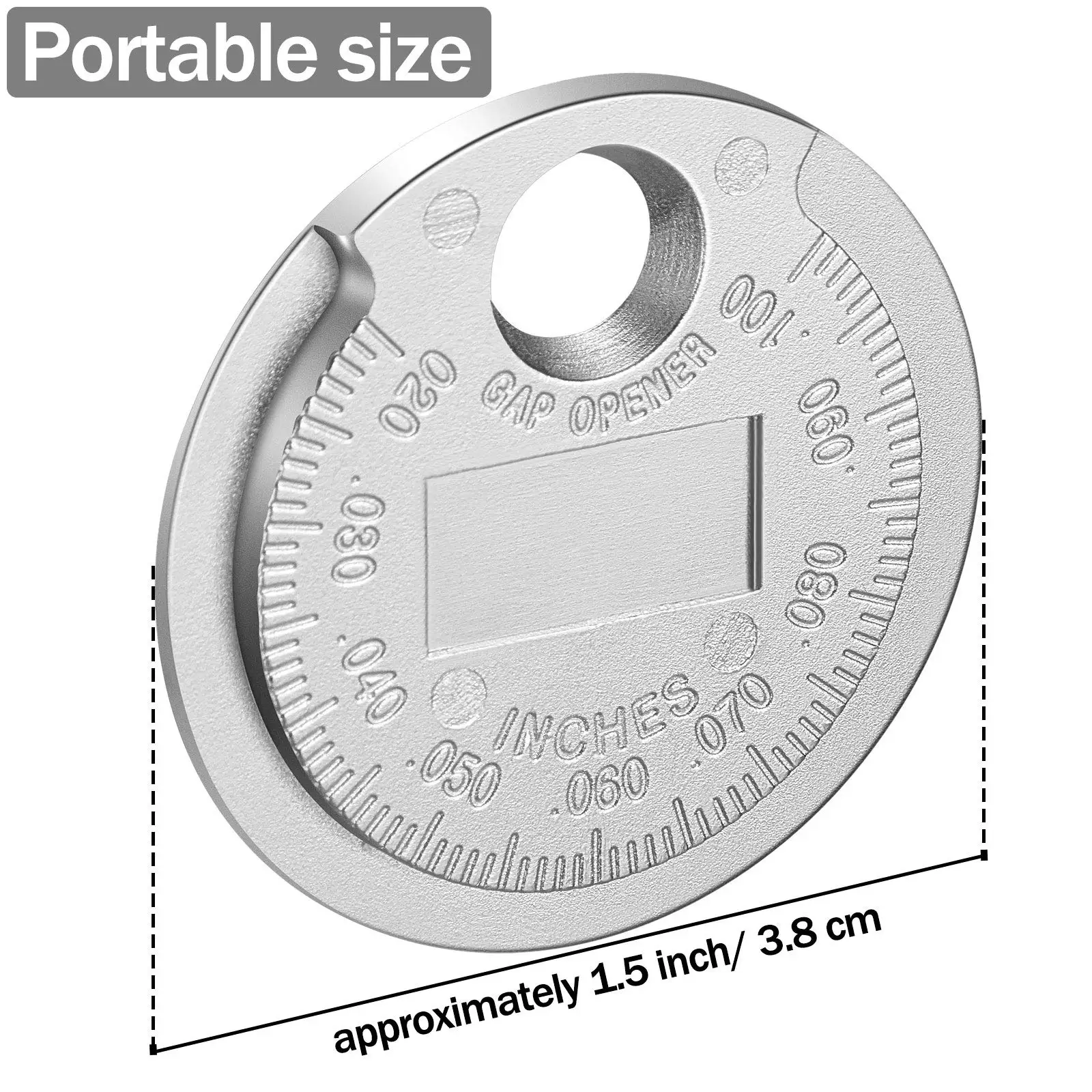 Spark Plug Tool Spark Plug Gauge Measuring Tool Wire Spark Plug Gauge Tool Scaled from 0.020 to 0.100 Inch(0.6-2.4mm)