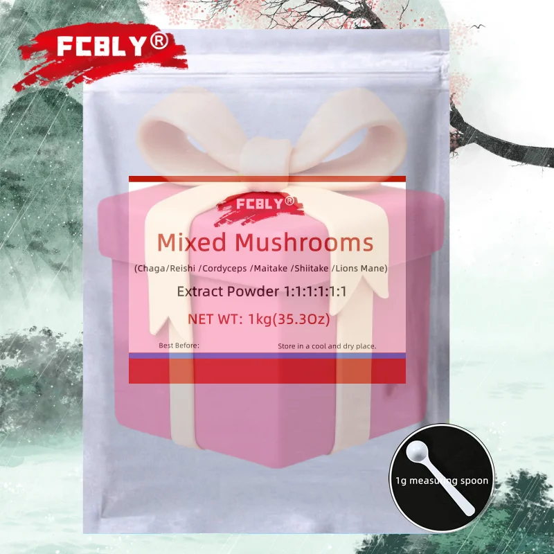 50g-1000g Mush Rooms Complex Powder [Cha(ga Rei)shi Cordy (ceps Mai) toma Shii (take LionsM)ane] Envío rápido de alta calidad