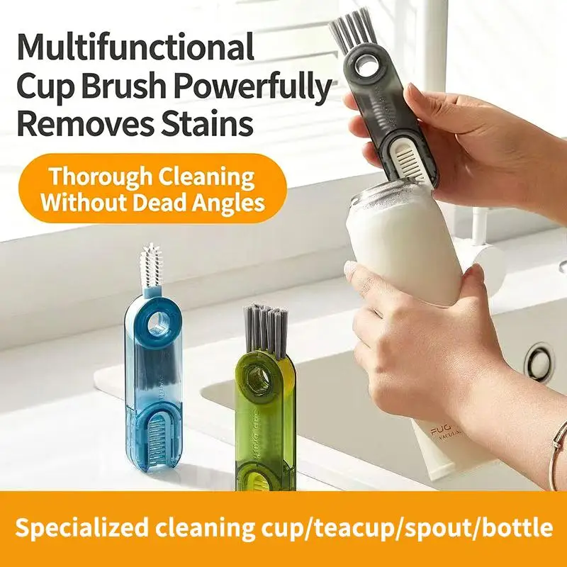 3 in 1 Cup Brush Comprehensive Kitchen Cleaning Tool For Difficult Areas Daily Use Dishwasher Accessories