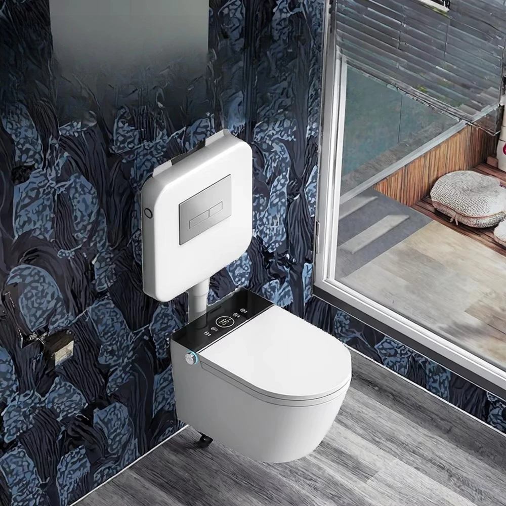High Quality American Style Ceramic Sanitary Ware Siphonic Commode Standard Ceramic Bathroom Intelligent Wc Bidet Smart Toilet