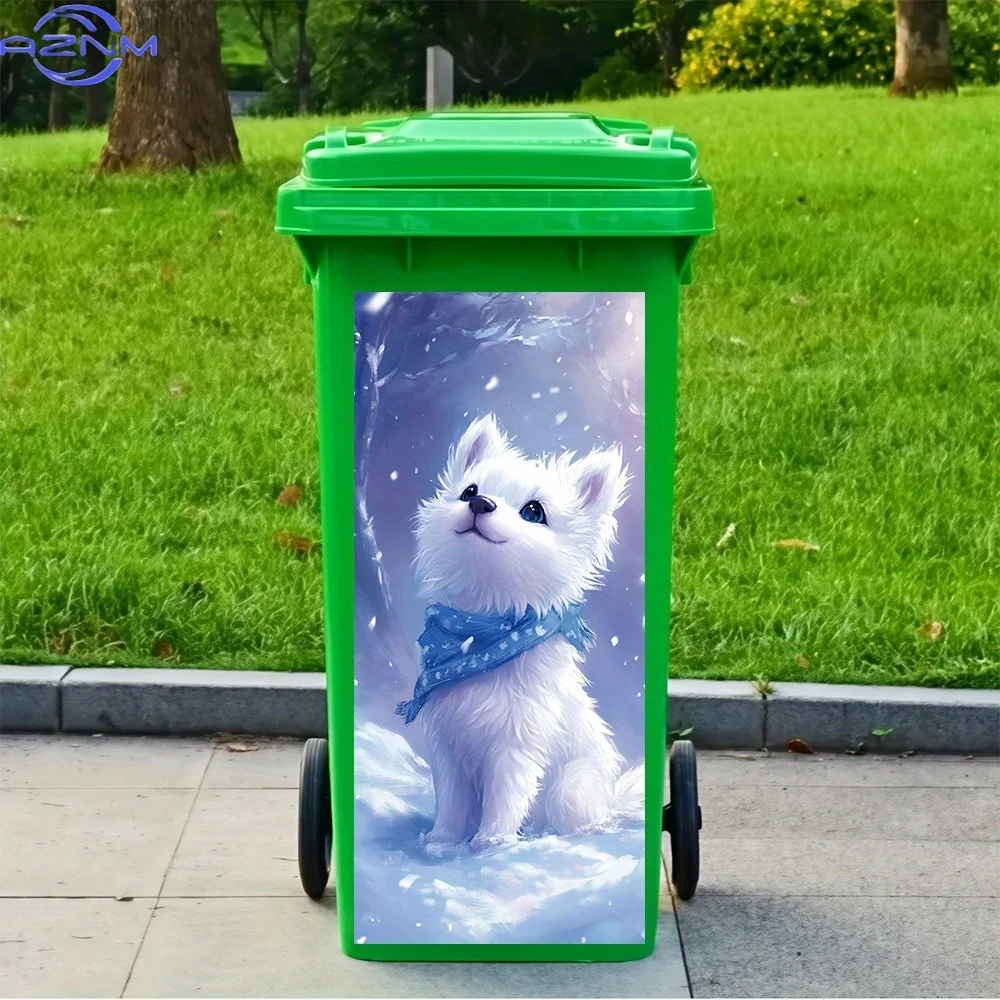 Multi‑setting Trash Bin 2D Printed Decor Decal Custom‑look Ornament for Waste Container