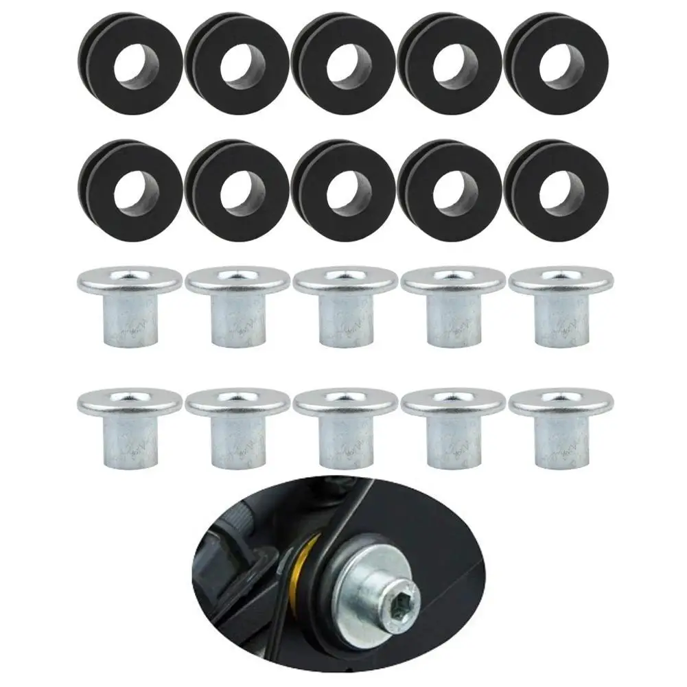

10Pcs Motorcycle Buffer Washer Windshield Pad Rubber Fairing Cowling Grommet Bushing Bolts Gasket Circular Shock Accessories