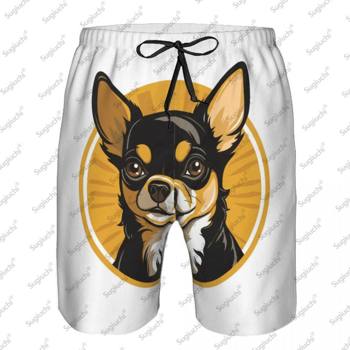 

2025 Chihuahua Dog Mens Swim Trunks Qucik Dry Board Beach Shorts Bathing Suit for Men Boardshorts Lightweight