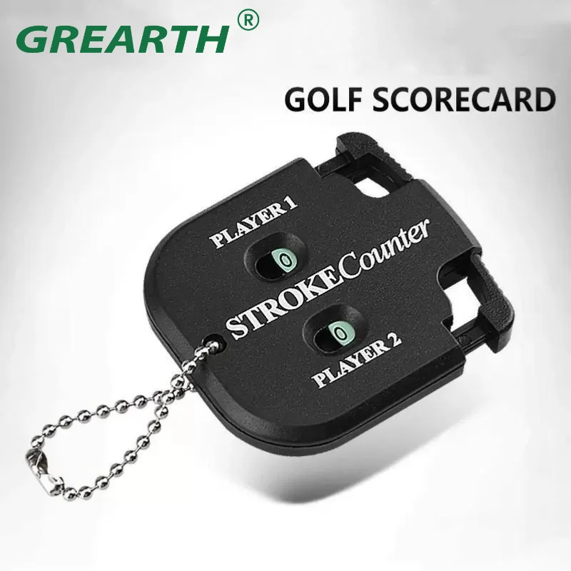 Mini Handy Golf Shot Count Stroke Putt Score Counter Two Digits Scoring Keeper with Key Chain Golf Training Aid Golf Accessories