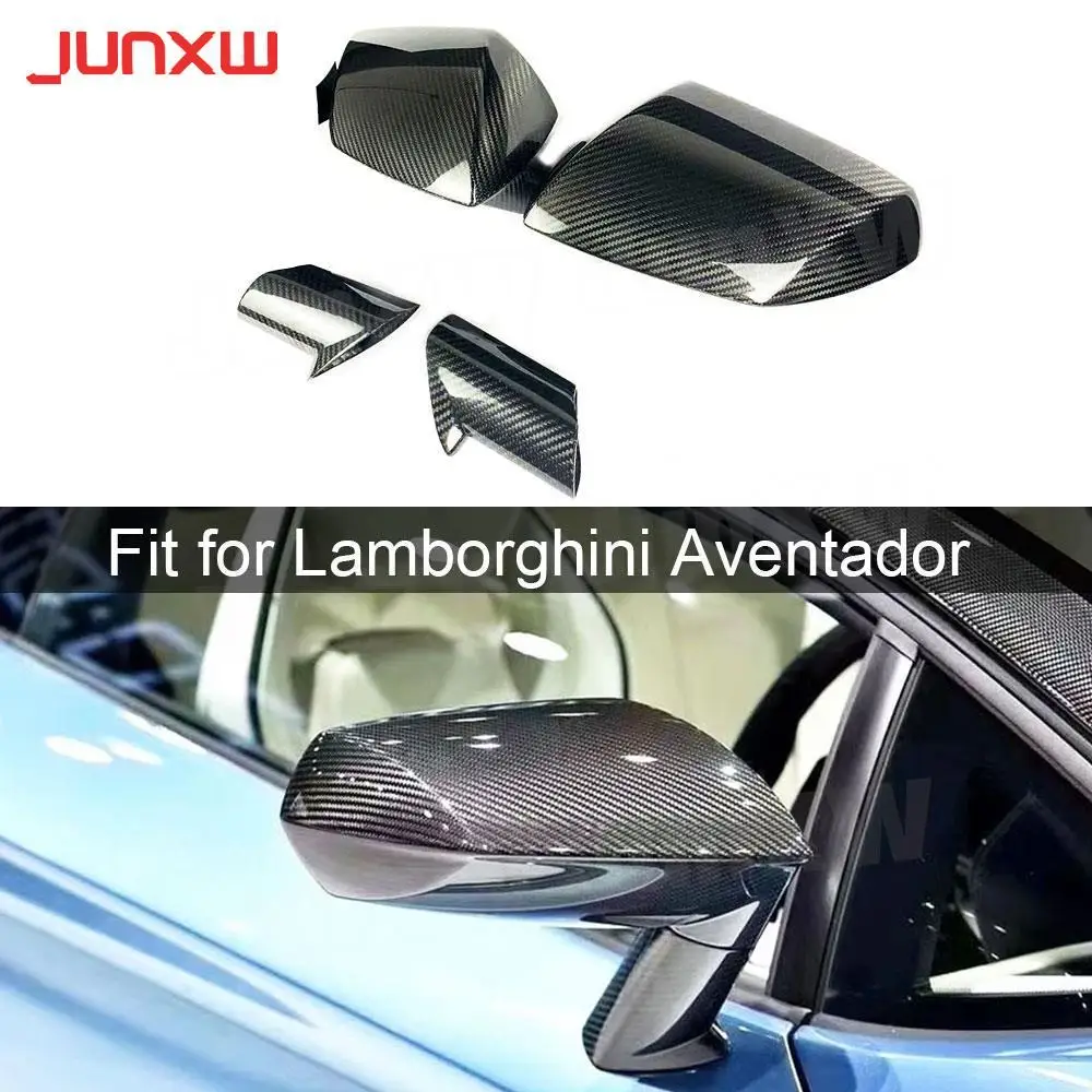 

Dry Carbon Fiber Rearview Mirror Cover Stickers Car Accessorise For Lamborghini Aventador LP700 LP720 2011-2016 4PCS/SET