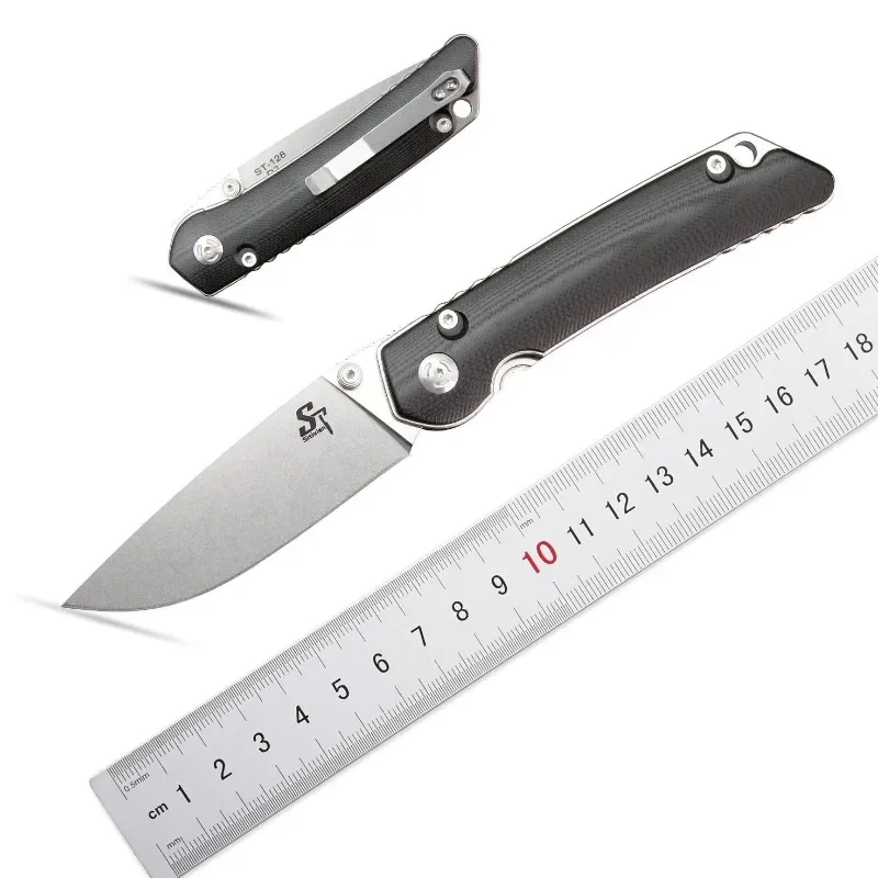 Sitivien ST128 Outdoor Camping Folding Pocket Knife D2 Blade G10 Handle Survival Tactical Hunting Utility Fruit Knives EDC Tools - Image 5