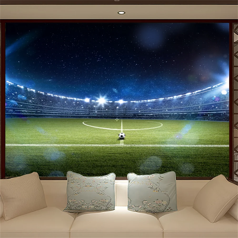 Custom wallpaper 3D solid mural painting huge football field TV background wall paper decoration painting Wallpapers Home Decor