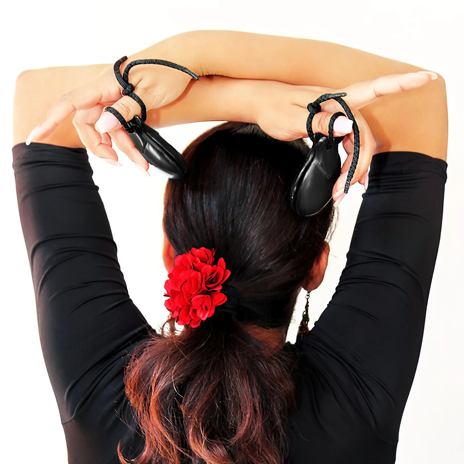 1 زوج الخشب كاستانيت السلس مصقول أنيق نظرة المدمجة المحمولة أدوات قرع للموسيقى المبكرة التنوير الكبار #2