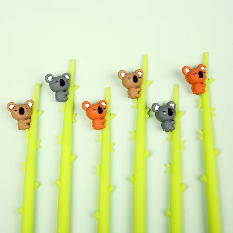 

0.5mm New Arrival Cute Soft Rubber Koala Cute Gel Ink Pen School Office Writing Supply Novelty Gift Stationery Student Prize