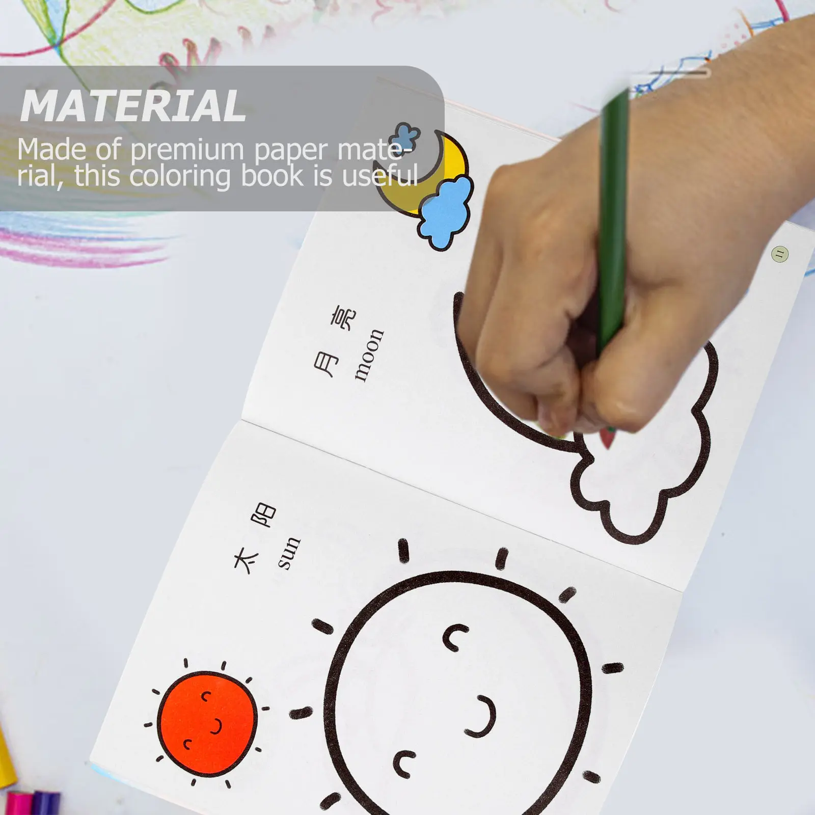 8Pcs Premium Paper Coloring Books for Preschool Kindergarten Easy Fun Creative Patterns Safe Non-Toxic