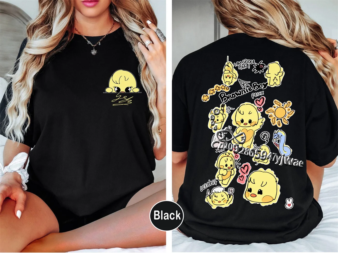 2026 New Felix 2-Sided Printed Graphic Member Cotton T-shirt for Casual Vacation Tee Gift For Stay Summer Men's Women's T-shirts