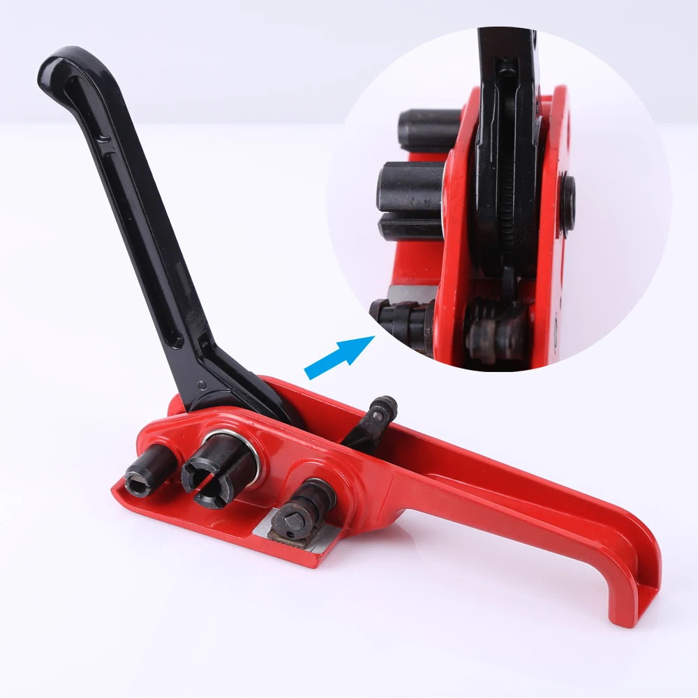 Packing Tensioner Manual Composite Cord Strip PET PP Plastic Strapping Sealer Tool Cutter 13~19mm Durable Hand Belt Tensioners