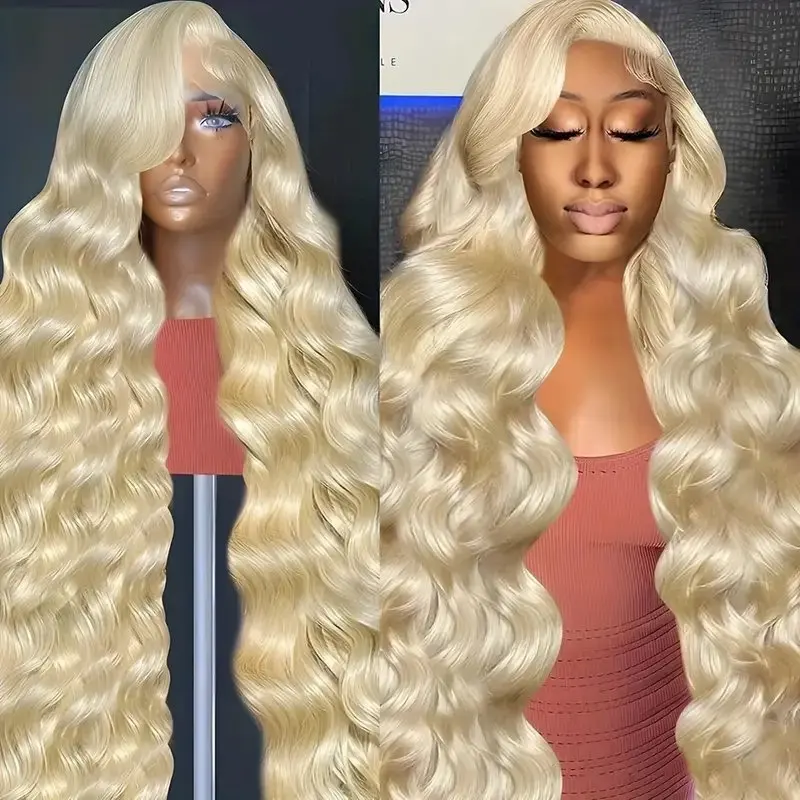 Rosabeauty 613 HD Transparent Blonde Body Wave 13x6 Lace Front Human Hair Wig For Women Brazilian Lace Frontal Wig PrePlucked