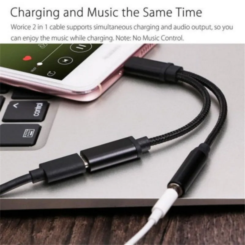 2/1PCS TypeC To 3.5mm Headphone Jack Converter Digital Audio Charging Adapters for LeEco Xiaomi Google Mobile Phone Accessories