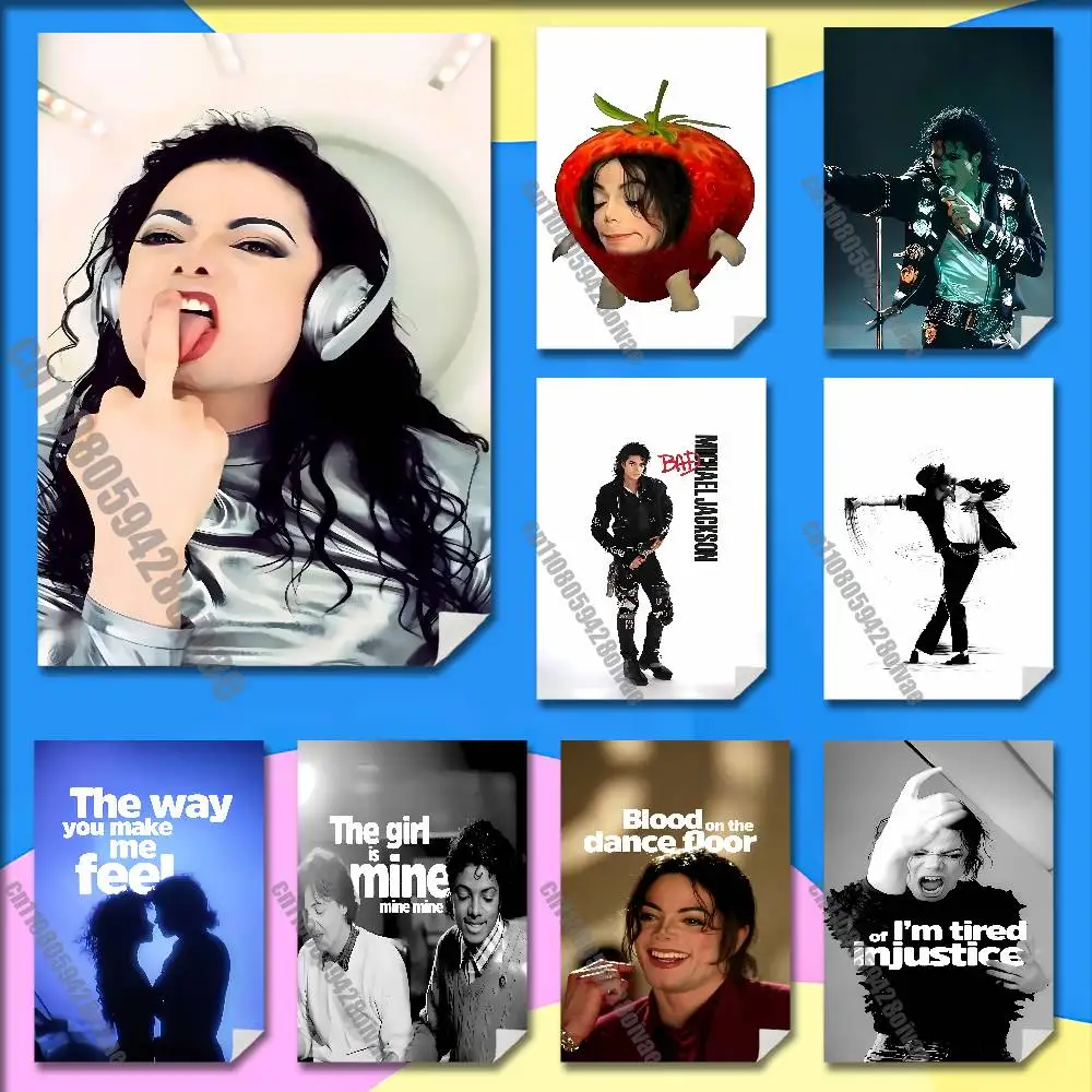 

M-Michael J-Jackson Dangerous Bad Poster Wall Sticker For Bedroom 30x40cm Self-adhesive Decoration Fans Playbill Cover
