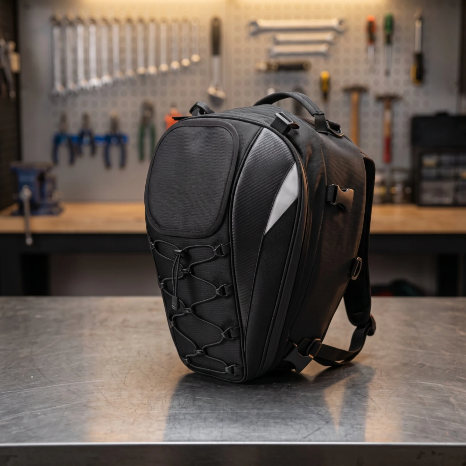 Kép 5: Motorbicikli Farok Olvasottság bővíthető Motorbicikli hátsó Felfekvési felület Olvasottság two-in-oneuse multifunctional számára motorcyclists, Akkordmunkás commuting