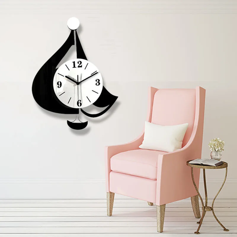 Smooth sailing decoration/ Modern Creative Sailboat Shape Swinging Wall Clock Home Decoration Living Room Bedroom Silent Clock