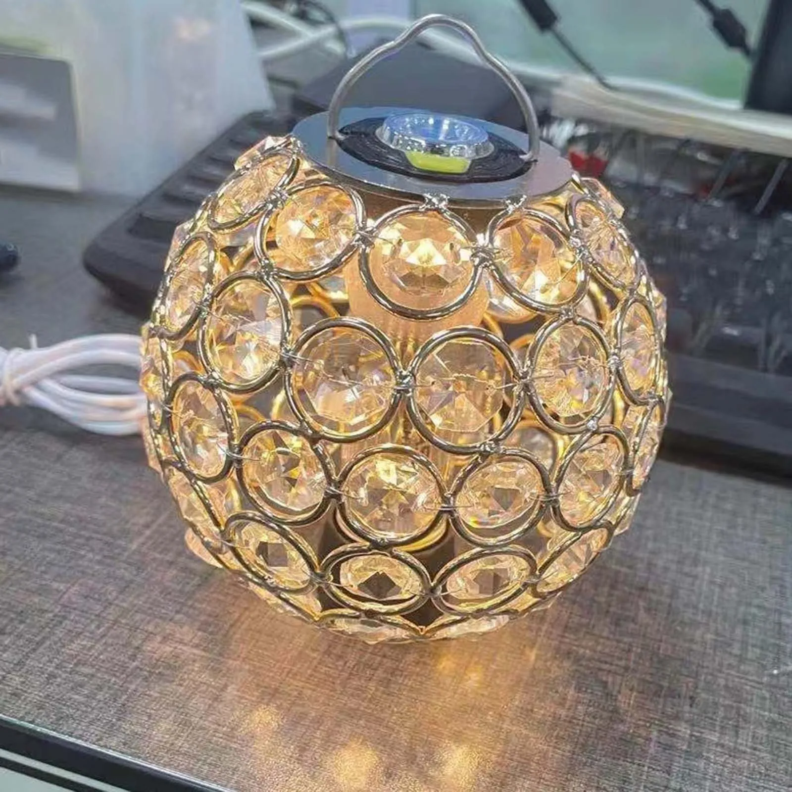 Crystal Lampshade for Camping Lantern Bedside Lamp Wall Lamp Hand Crafted Reading Lamp Table Lamp Clip on Ceiling Light Shade