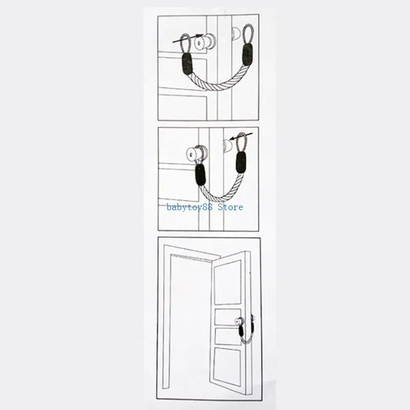 y4ud 60 سم طول باب باب باب مرن توقف حبل للأطفال وحماية الحيوانات الأليفة #4