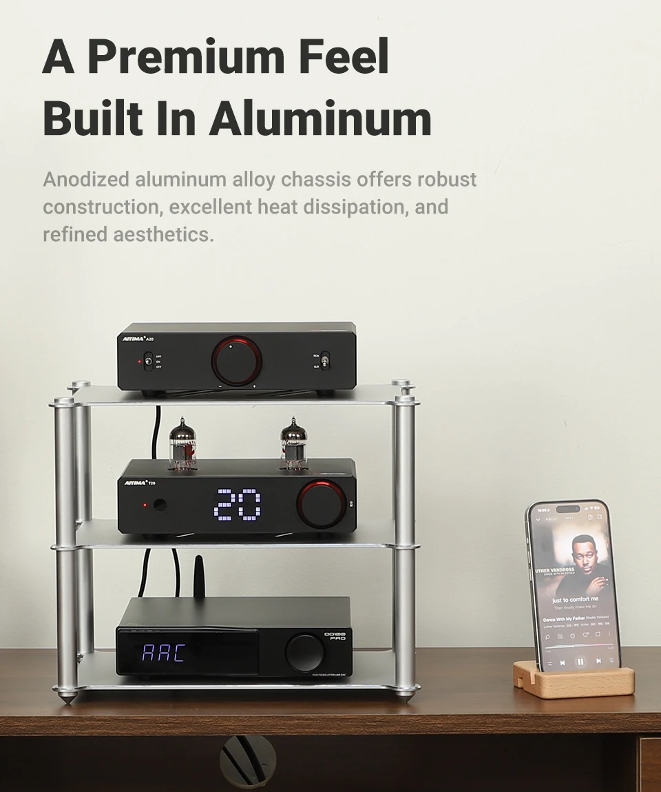 AIYIMA Metall Verstärker Rack HiFi Display Ständer für Desktop Verstärker Vorverstärker DAC Rack Mount Ständer Halterung für Home Audio System – Detail 5