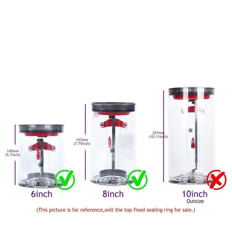 حلقات غلق صندوق الغبار ، أجزاء المكنسة الكهربائية ، متوافقة مع أكواب سلة دي-سون